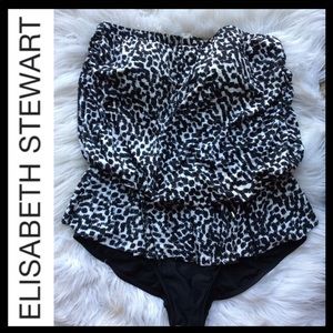 Elisabeth Stewart Strapless Blouson Swimsuit